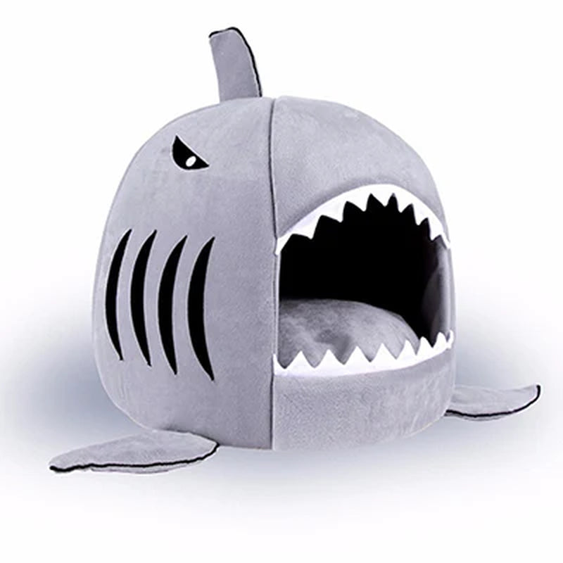 Winter Dog House for Small Dog Warm Shark Dog House Nest Tent Cotton Cat Bed Puppy Mat Pad Pet Hondenmand Dog Cage Cave Supplies