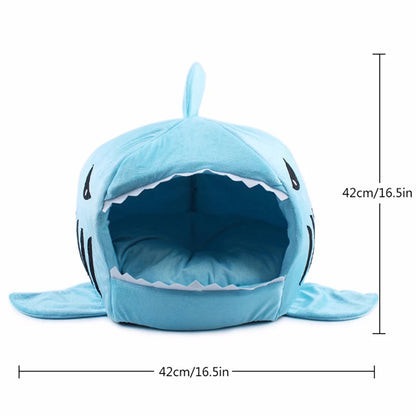Winter Dog House for Small Dog Warm Shark Dog House Nest Tent Cotton Cat Bed Puppy Mat Pad Pet Hondenmand Dog Cage Cave Supplies