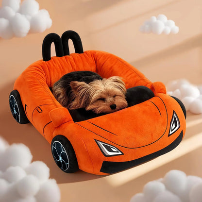 Lits Pour Chat Supercar, Lit Pour Chaton, Lit Doux Et Confortable Pour Petits Chiens Avec Oreiller, Tapis Lavable Pour Animaux De Compagnie, Jouets Amusants Pour Chiots Et Chatons, Accessoires Pour Chats