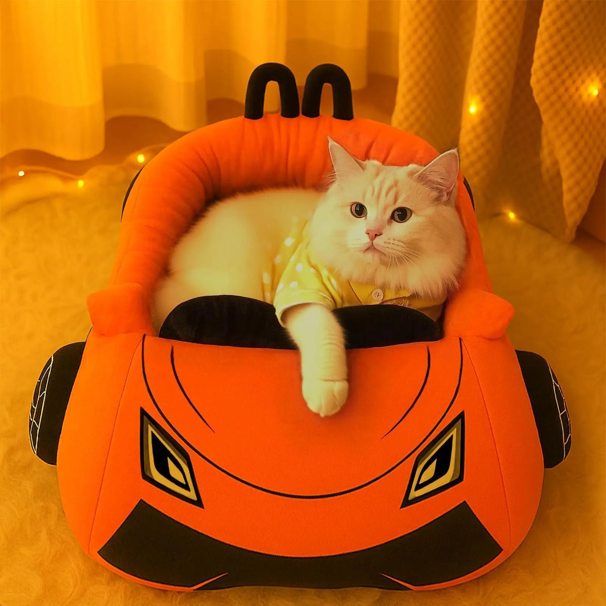 Lits Pour Chat Supercar, Lit Pour Chaton, Lit Doux Et Confortable Pour Petits Chiens Avec Oreiller, Tapis Lavable Pour Animaux De Compagnie, Jouets Amusants Pour Chiots Et Chatons, Accessoires Pour Chats