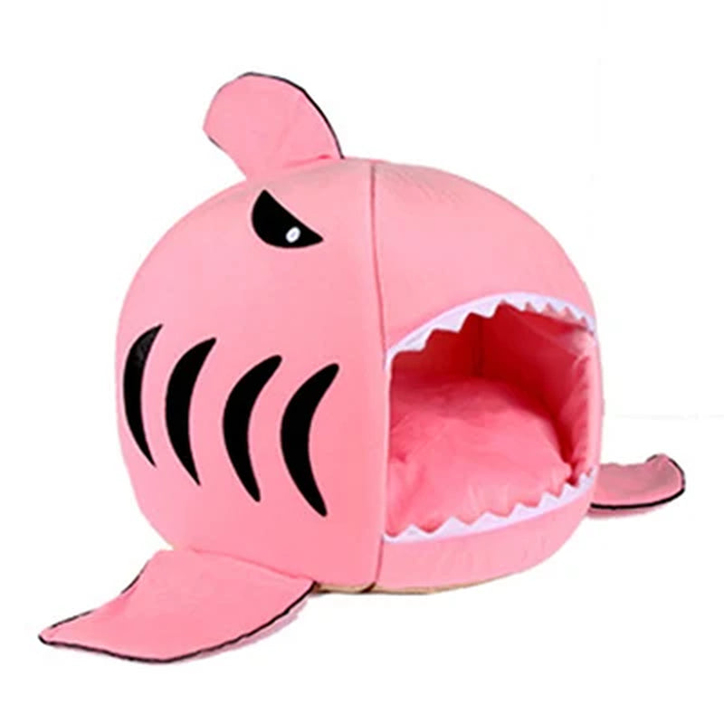 Winter Dog House for Small Dog Warm Shark Dog House Nest Tent Cotton Cat Bed Puppy Mat Pad Pet Hondenmand Dog Cage Cave Supplies